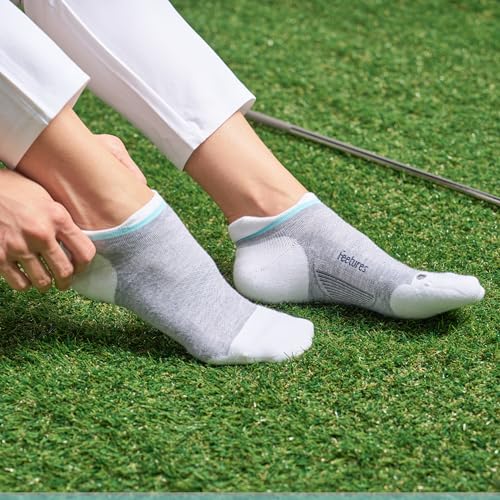 Image of Feetures Elite Golf Max Cushion Tab Ankle Socks - Sport Sock with Targeted Compression