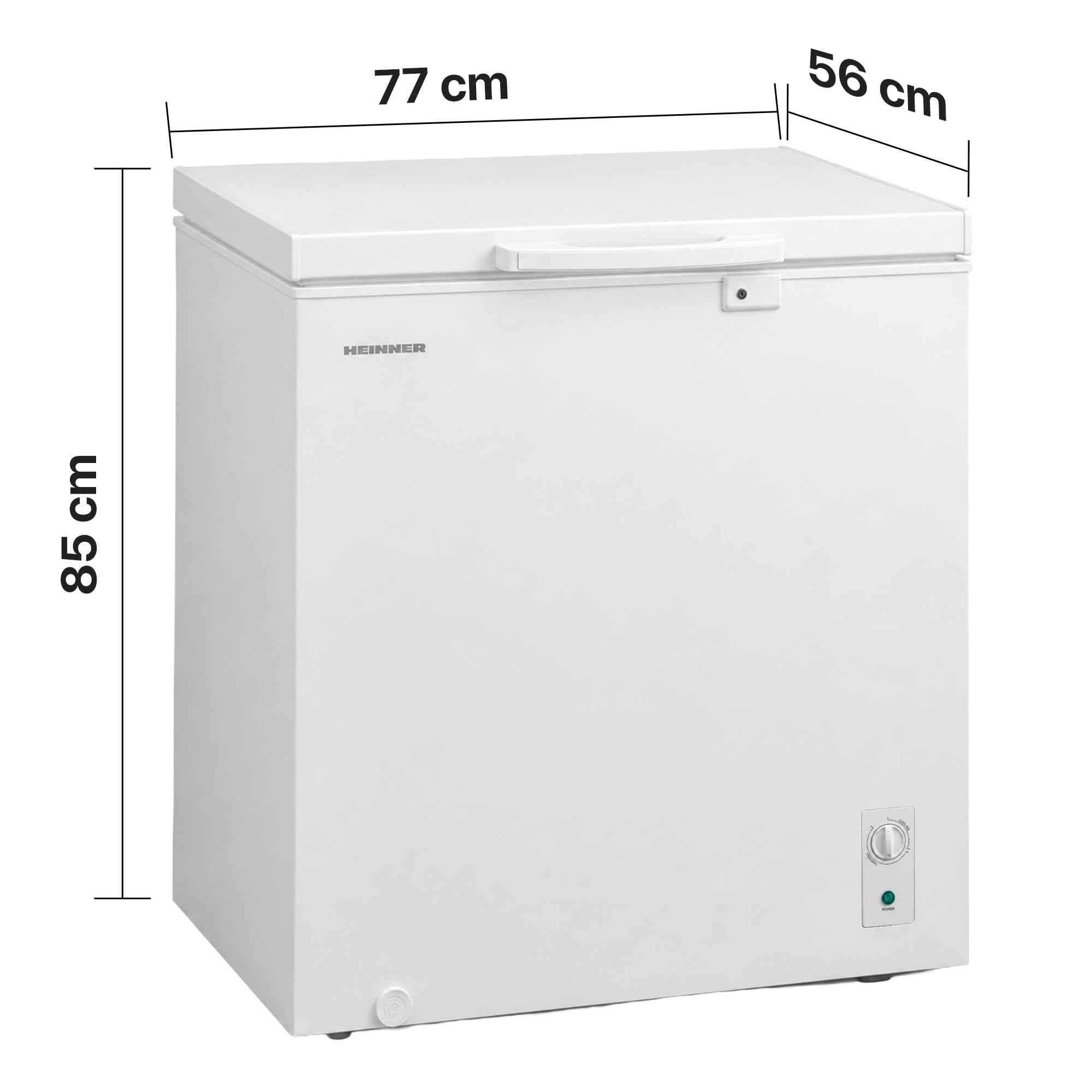 HCF-M198INVCE++ Gefriertruhe/Convertible Chest Freezer – 198 L Fassungsvermögen, Inverter-Kompressor für leisen und effizienten Betrieb, Energieklasse E, modernes Weiß, 5‑Jahres-Garantie