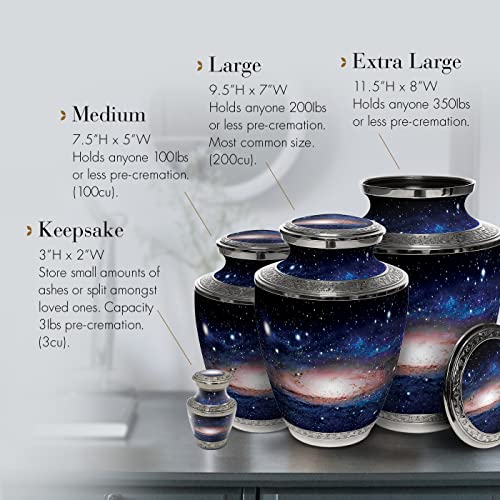 Image of Cosmic Galaxy Cremation Urns for Human Ashes Adult Female Urns for Ashes