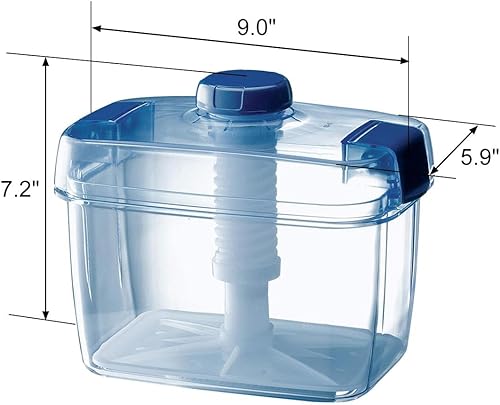 Miniatura 3 de Tsukemono - Contenedor rectangular para hacer pepinillos instantáneos, fabricado en Japón, sin BPA (azul, 3.0 litros)
