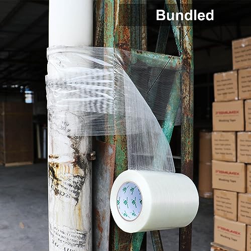 Image of BOMEI PACK Wide Strapping Tape 6Inch, Heavy Duty Reinforced Packing Tape, Fiberglass Filament Tape 60yds 5.5Mil