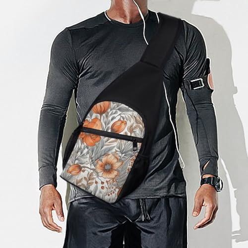 Morrales de hombro pequeños naranja y gris unisex miniatura 7