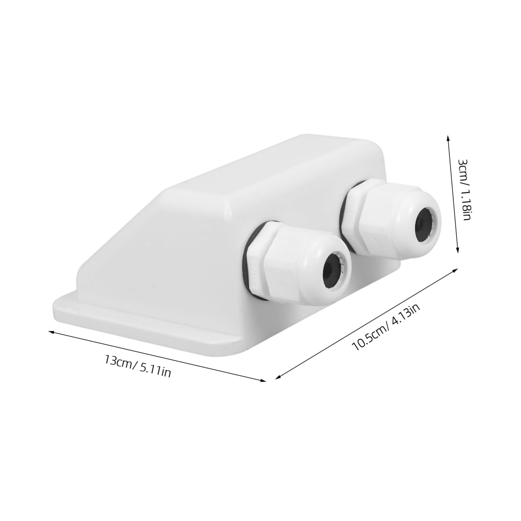 iplusmile 5St Photovoltaik-Anschlussdose fahrzeug Kabel Solaranlagen Verbindungsdose Solarpanel Anschlussbox Wohnmobil-Dachdurchführung doppelte Löcher Eingangsverschraubung Abs Weiß