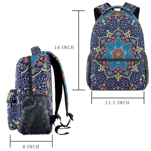 Sac à dos d'école à motif mandala pour le lycée et les sorties - 2