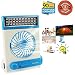 Portable Fan Solar Mini Fan LED Table Lamp 3 in 1 Multi-function Eye-Care Flashlight Light for Home Camping Solar Cooling Fans(Blue)