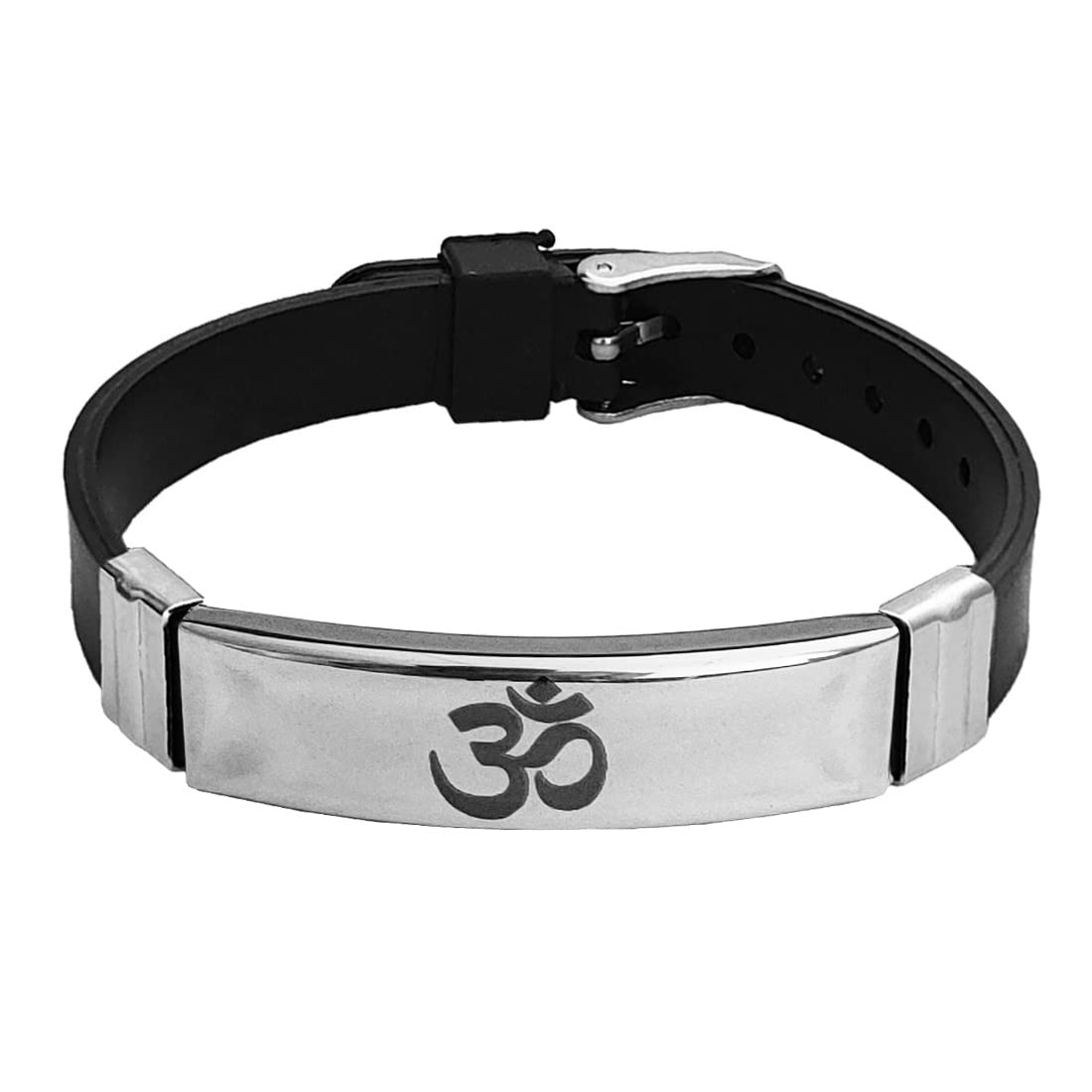 M Men Style Om Aum Ohm Symbol Meaningful Charm Gift Idea Yoga Meditation Jewellery Black And Silver Selecone And Stainless Steel Bracelet For Men And Women SBr2022403 (B0B88H121L) Amazon Price History, Amazon Price Tracker