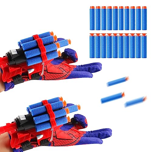 DRAVF Spider Web Shooter Toy for Men and Kids, Super Spider Webs Shooters Hero with Wrist Toys Set Cool Stuff Funny for Christmas Halloween Birthday Gifts 2 Packs