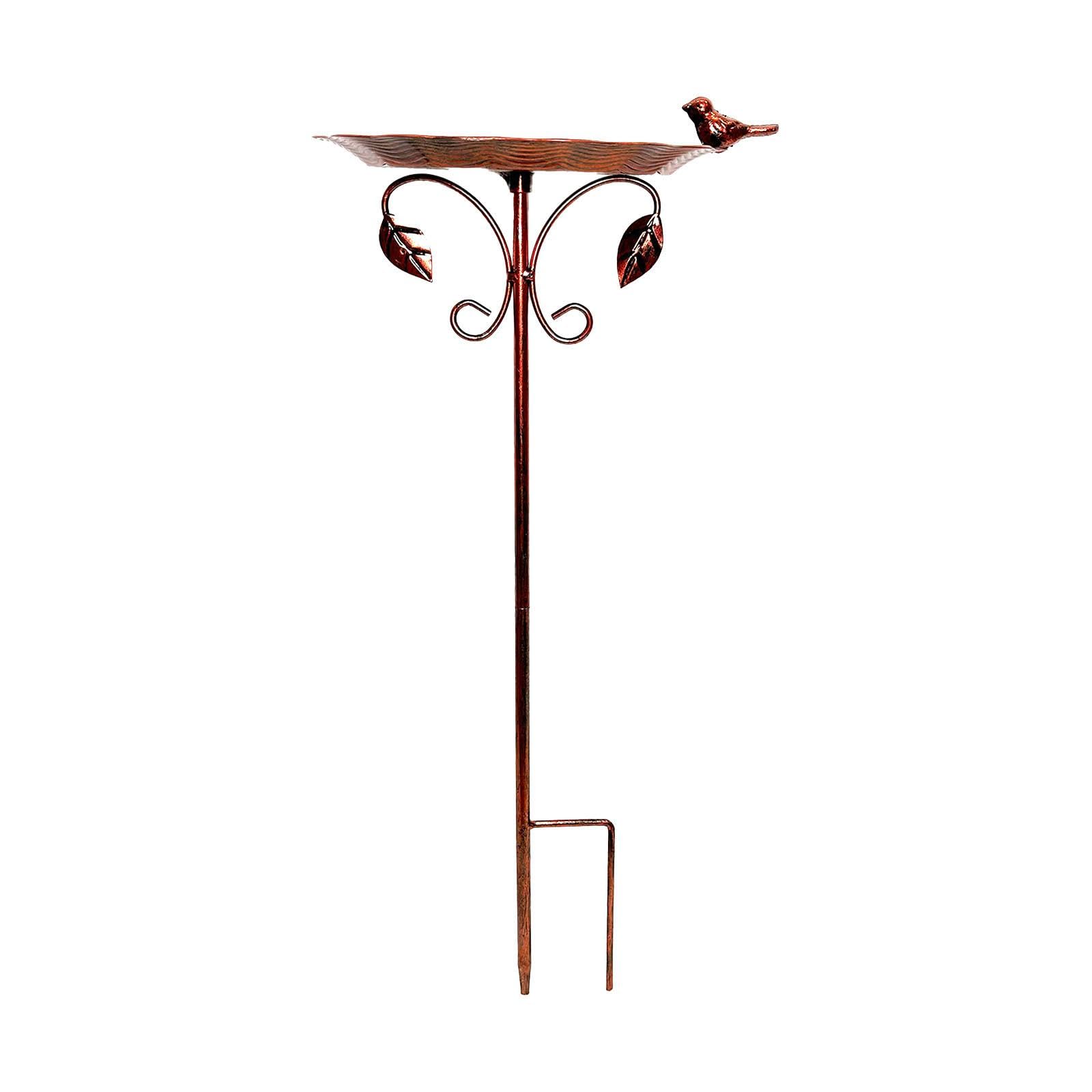 Mangeoire oiseau métal art fer bronze résistant aux intempéries