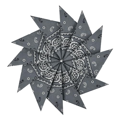 Bandanas en coton Junvena lot de 12 avec impression double face durable