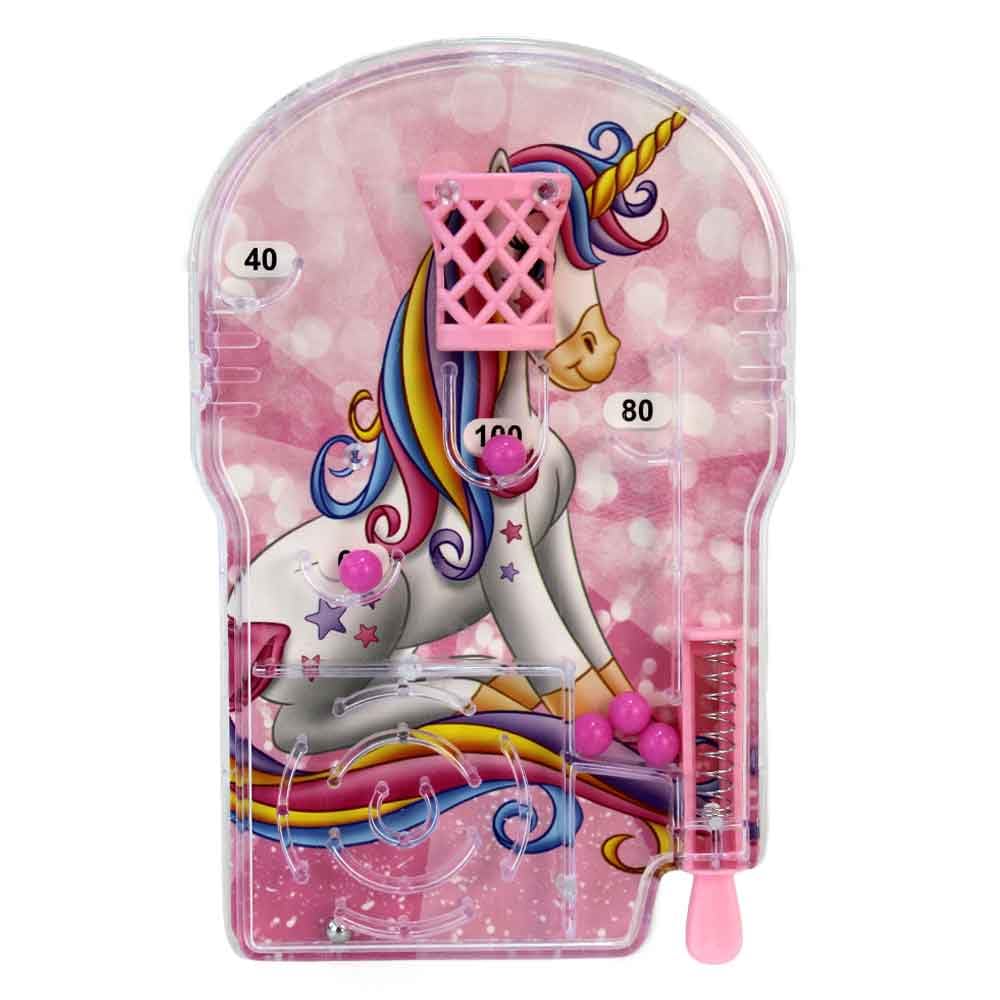 BEMIRO Mini Flipper Reisespiel, 48 Stück Set, ca. 12,5 cm, Dino Einhorn Tiermotive, Kunststoff, Gesellschaftsspiel für Kinder ab 3 Jahren