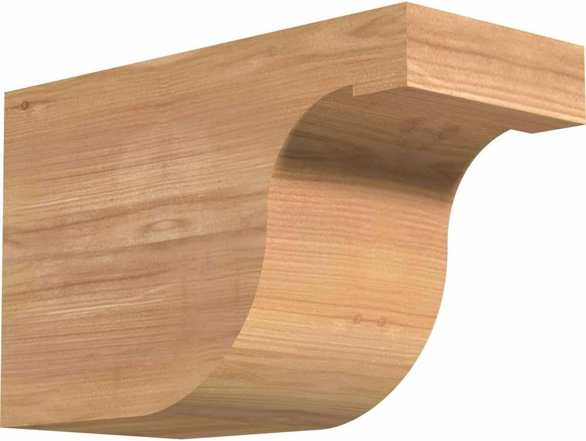 Ekena Millwork RFT04X08X24DEL00RWR Del Monte Rough Sawn Rustic Wood Rafter Tails' 4"W x 8"H x 24"L, Western Red Cedar
