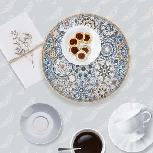 Round-Serving-Tray-with-Handles-Boho-Coffee-Table-Tray-Serving-TrayLarge-Tray-for-Ottoman-Coffee-TableModern-Decorative-Tray-for-Living-Room Round Serving Tray with Handles Boho Coffee Table Tray Serving TrayLarge Tray for Ottoman Coffee TableModern Decorative Tray for Living Room