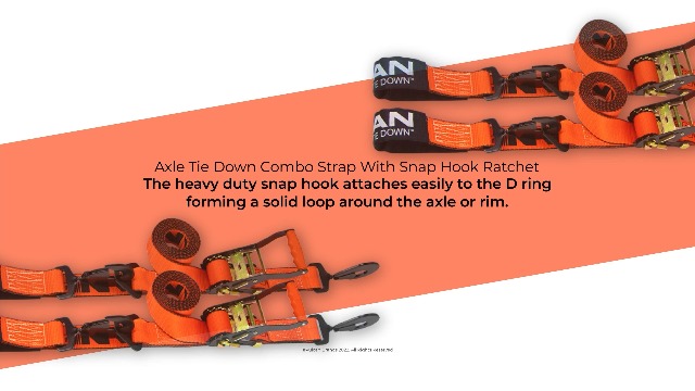 Amazon.com: VULCAN Axle Tie Down Combo Strap with Snap Hook