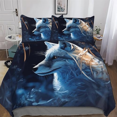Parure de lit avec housse de couette Renard 220x240cm polycoton