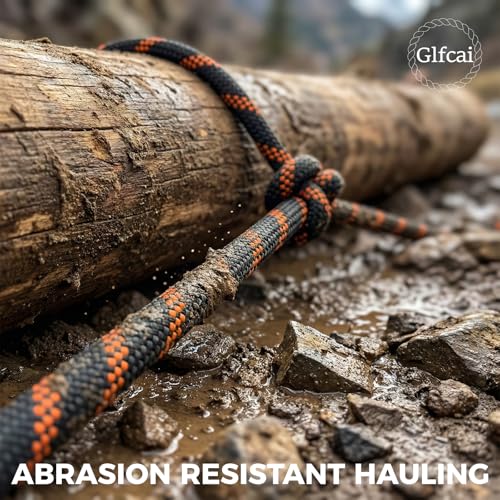 Glfcai Arborist Rope 3/4 Inch x 100 Ft, High Strength Polyester Bull Rope for Tree Rigging & Pulling, 48-Strand Braided Static Line for Heavy Duty Work, Blue by Glfcai - Used condition - Image 3