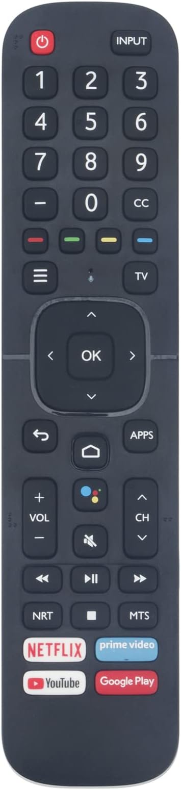 Beyution ERF2K60H Voice Remote Control fit for Hisense TV HU75A6860FUW 58A6100FU HU75A6170FUWA HU70A6109FUWA HU85A6881FUWA HU55U6FUW HU50A6109FUWA HU55A6109FUWA HU65A6109FUWA HU43A6109FUWA HU65U6FUW