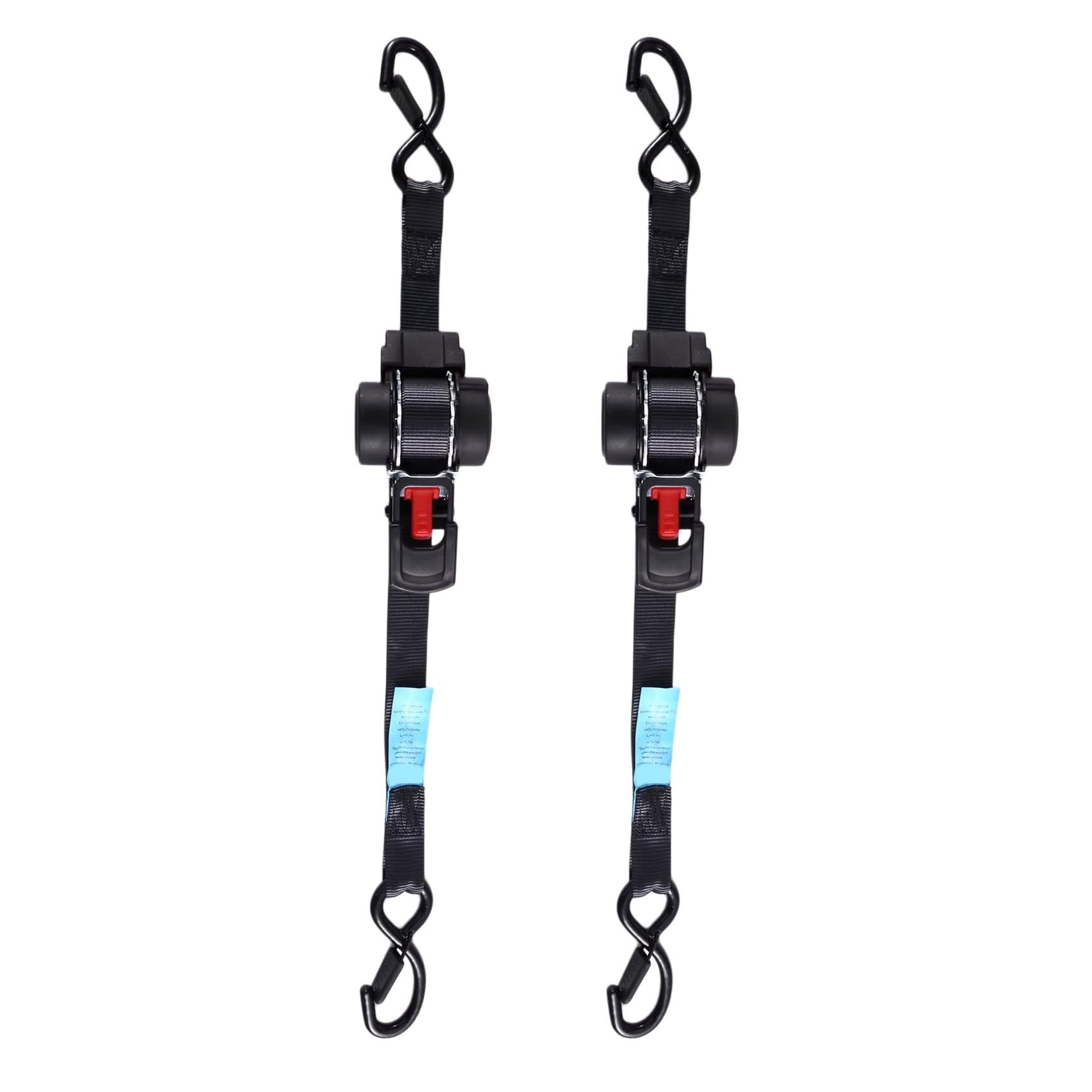 NONDK Retractable Auto Ratchet Straps,Automatic Shrink Bundle Tape Transom Tie Downs for Boat, Motorcycles, Jet Ski