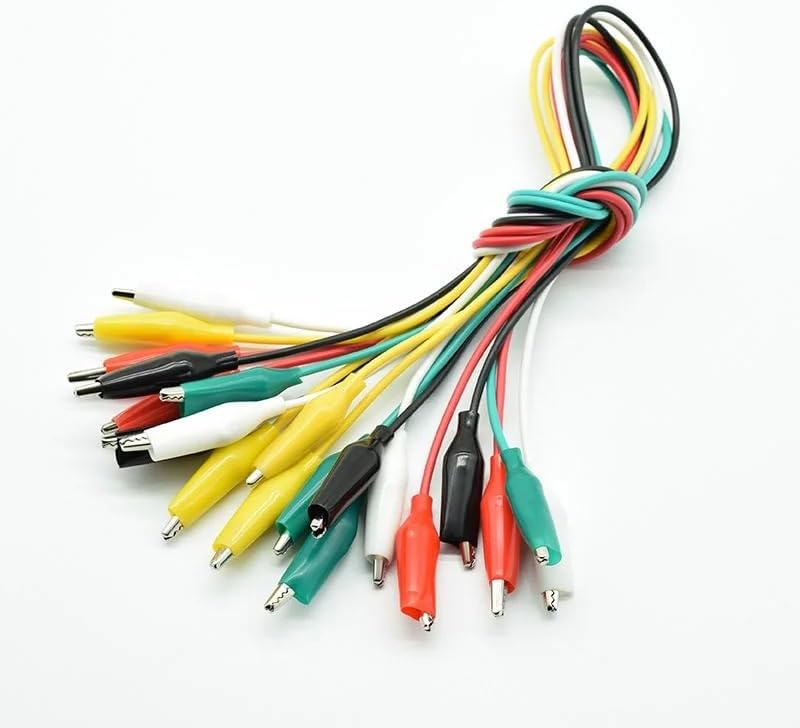 20pcs Double-ended Test Line Cable Test Clamp Connector Wire Testi