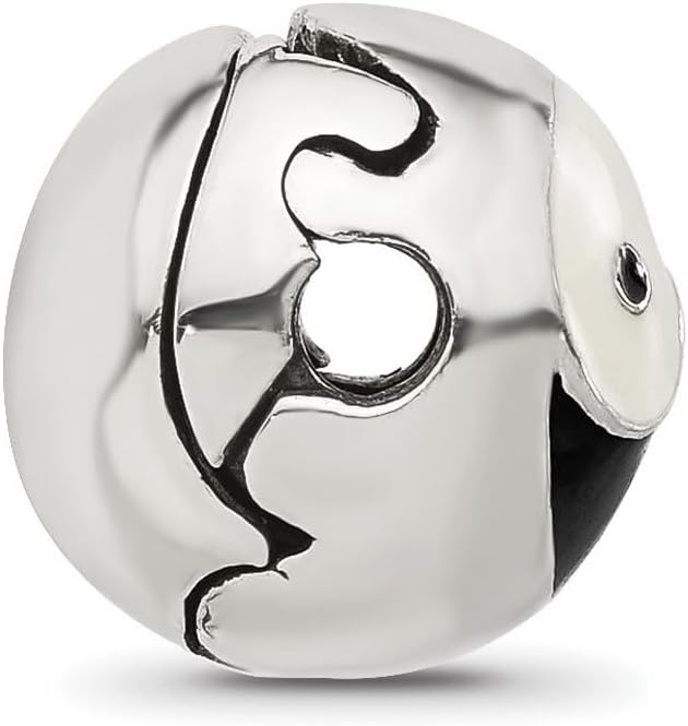 JewelryWeb 10.8mm 925 Sterling Silver Reflections Enameled Yin Yang Hinged Bead Charm Pendant Necklace for Women - Image 3