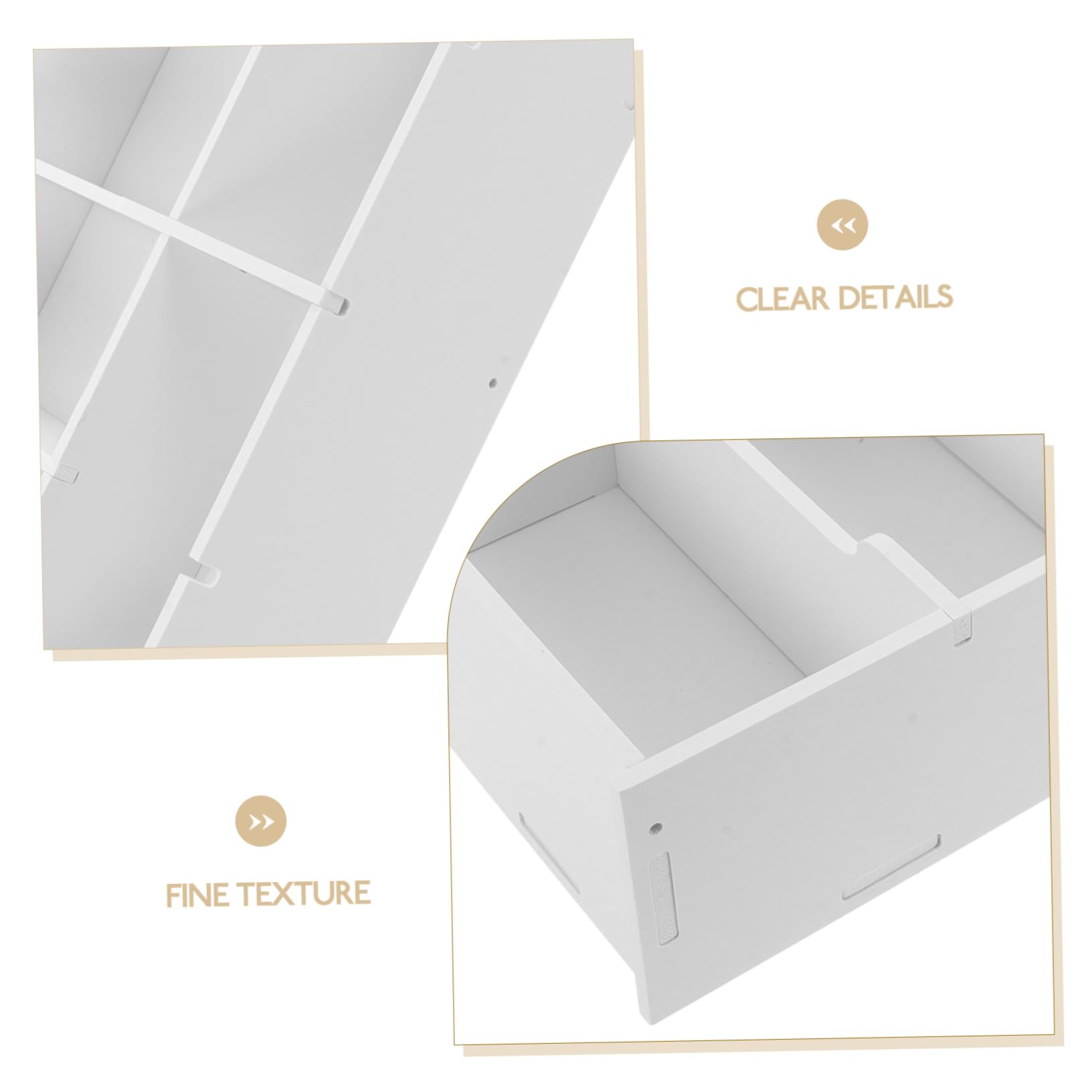 Geldsammelbox mit Mehreren Fächern aus Pvc Holzkunststoff Beige