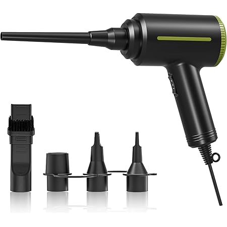 ATEngeus Compressed Air Duster, Multi-Use Electric Air Duster for Computer Keyboard Cleaning, Dust, Hairs, 2 Speed, 40000RPM Air Blower & Air Pump, Reusable Duster Replaces Compressed Air Cans…