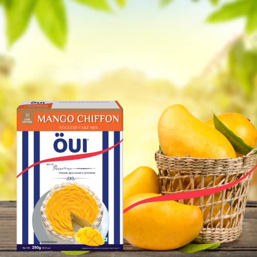 Image of OUI Signature Edition Mango Chiffon Mix I 100% Eggless recipe I Instant Cake Mix | 3 Step - Prep, Mix & Bake | 250g