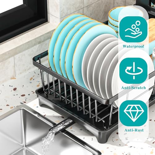 Egoutoire vaisselle cuisine compact pour optimiser le plan de travail