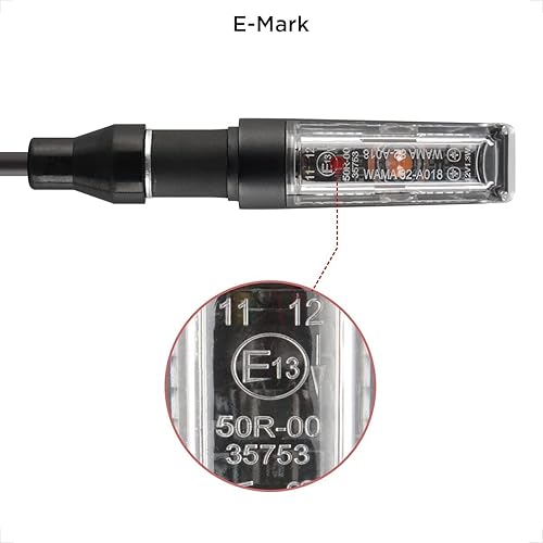 Miniatura 3 de evermotor Señales de giro LED universales para motocicleta, scooter delantero y trasero, carcasa de aluminio aprobada por E, con hermoso tratamiento