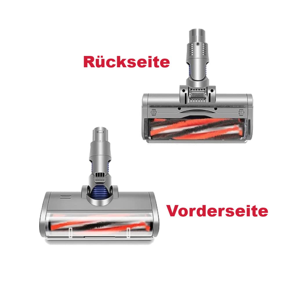 Trade-Shop - Spazzola turbo a LED elettrica, ugello per pavimento/aspirapolvere/scooter compatibile con aspirapolvere Dyson V6 DC45 DC58 DC59 DC61 DC62 DC74
