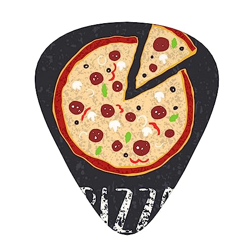ピザメニー ギターピック Guitar Pick 12枚セット ティアドロップ型 エレキギター/アコースティックギター/クラシックギター/ベース等の練習に最適な12枚セット