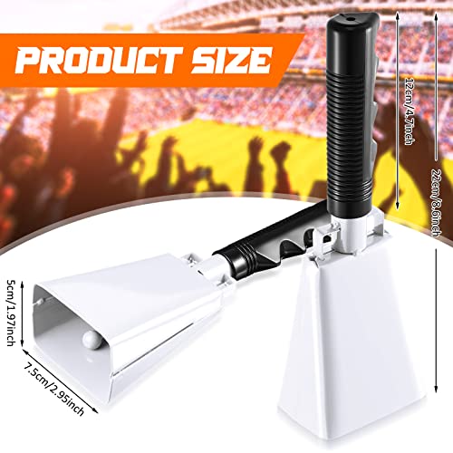 image for Yeshone 6 Pack 9 Inch Cowbell with Handle Large Solid Cheering Bell Co