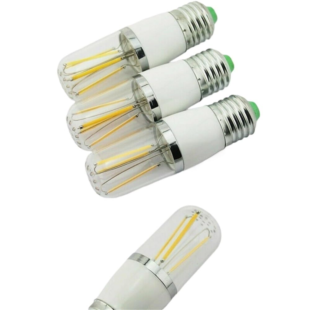 Confezione da 10 lampadine a filamento LED COB AC85-240V 3W/4W/6W B22/E27/E14 LED for frigorifero e congelatore, illuminazione a mais(WARM WHITE,E14 3W)