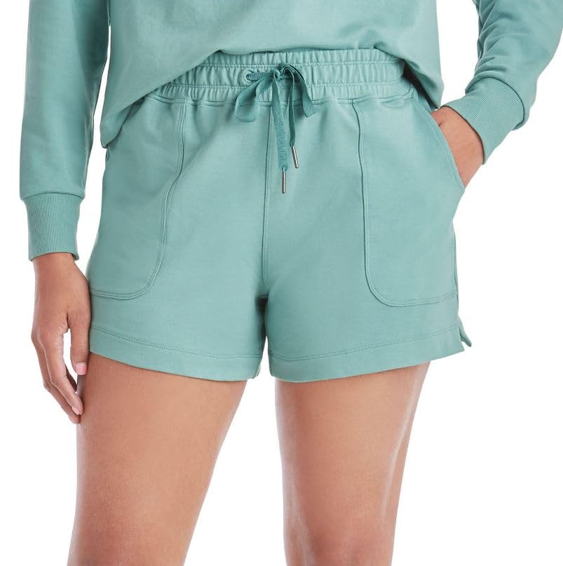 Member's Mark Women's French Terry Shorts, Aqua Slate, X-Large