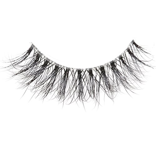 Arimika Handmade 3D Mink Fake Eyelashes-Reusable with Clear Invisible Flexible Band, Lightweight Fluffy Natural Looking,Cruelty Free