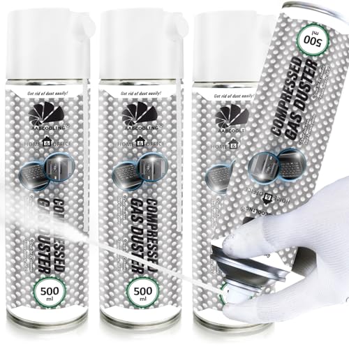 Aabcooling Home&Office Spray Detergenti Motore Compressed Gas Duster 3X 500Ml – Ghiaccio Spray, Refrigeratore Per Elettronica, Riparazione Pcb, Refrig
