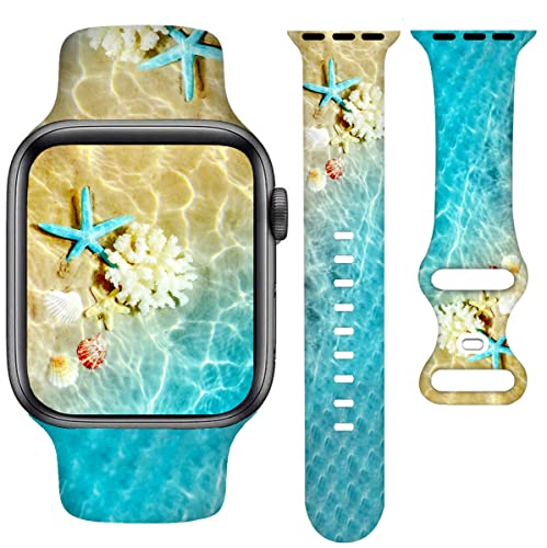 Cute Beach Watch Band - Compatible, Silicone Replacement