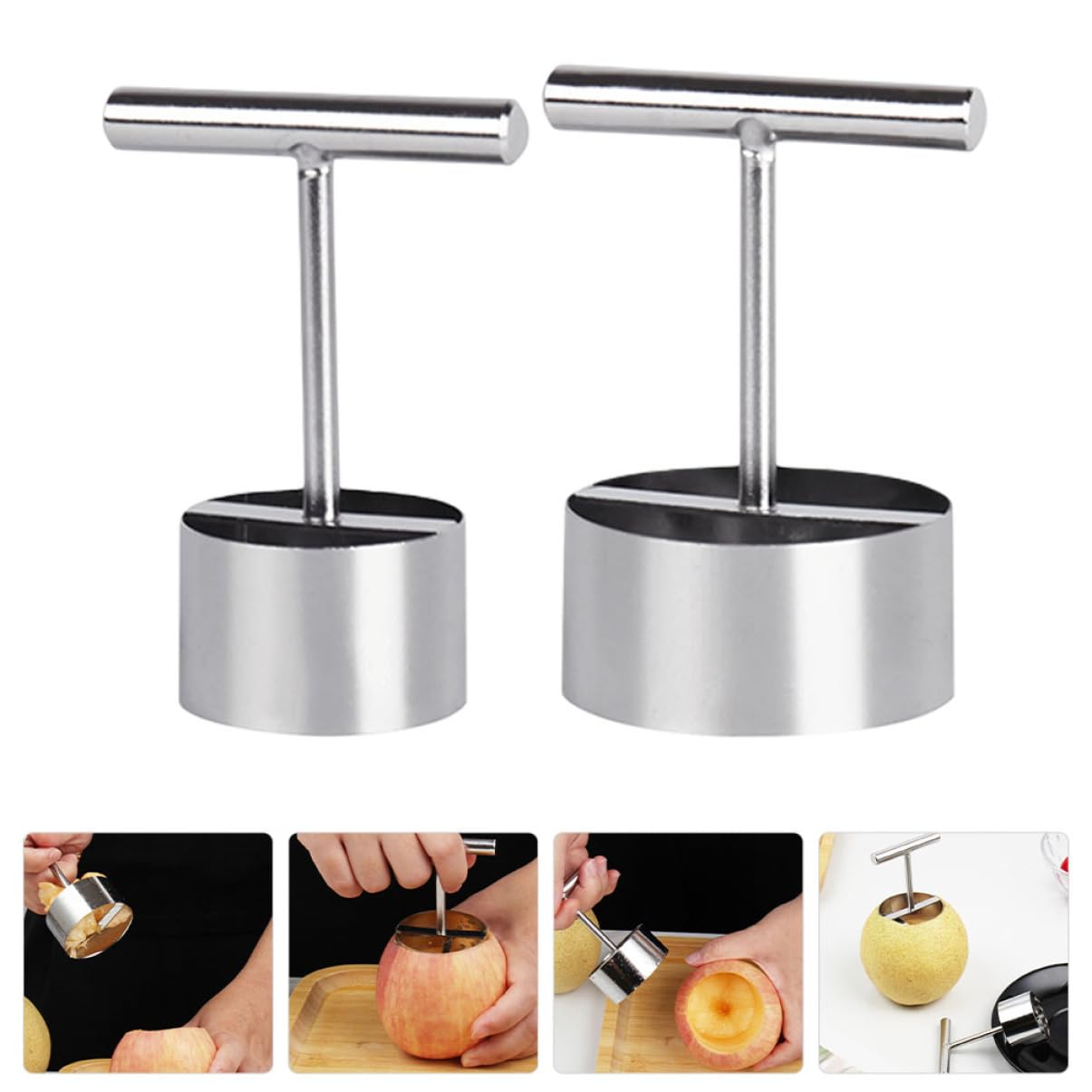 Ciieeo 3 Sätze Apfelentkerner Entkernte Oliven Tragbarer Birnenkernentferner Avacardo Pitter-werkzeug Obst Gemüse Multifunktionaler Obstlochgräber Silver Rostfreier Stahl 2 Stück * 3
