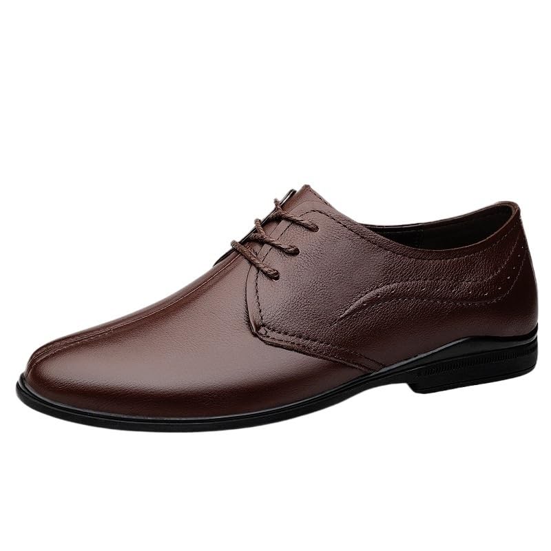 Men's Business Dress Shoes Soft-Soled Versatile Wedding Groom British Shoes for Men(D,10)