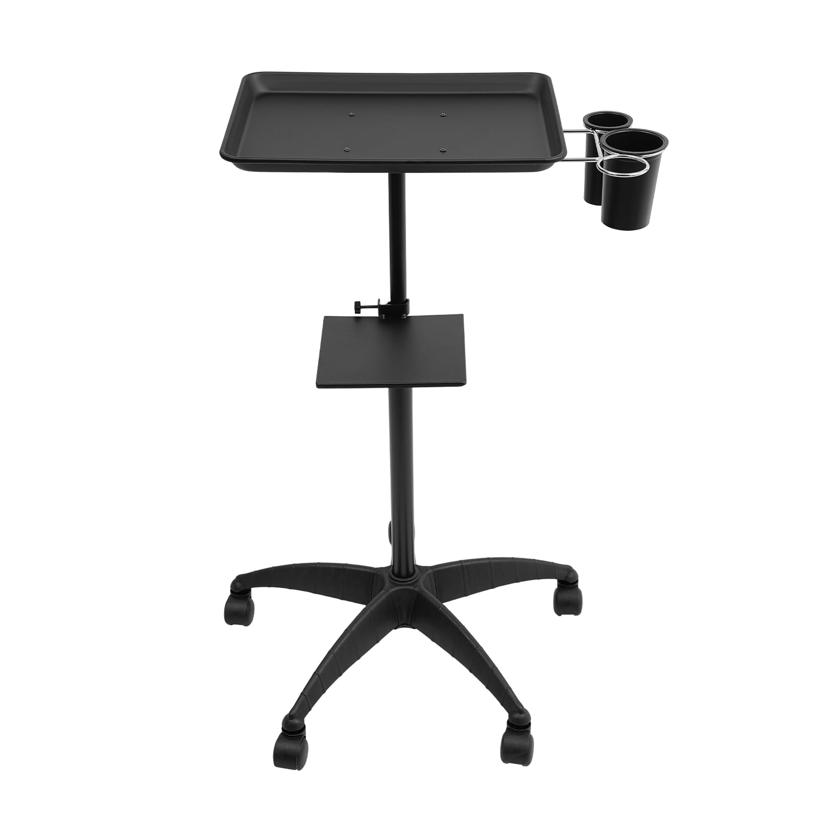 Carrello da salone con ripiano e vano portaoggetti, carrelli per tatuaggi, carrelli regolabili in altezza, accessori per saloni, spa, tatuaggi