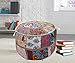 Vintage Ricamato Boho Pouf Copertura Indiana Handmade Patchwork Seduta Piedi Sgabello Gypsy Boemia Pavimento Posti Cuscino