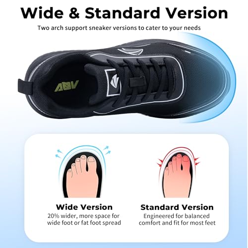Image of Womens Walking Shoes with Arch Support Wide Orthotic Plantar Fasciitis Sneakers Athletic Tennis Shoes