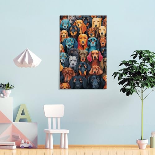Impression sur toile chiots pour une ambiance tendre à la maison - 4