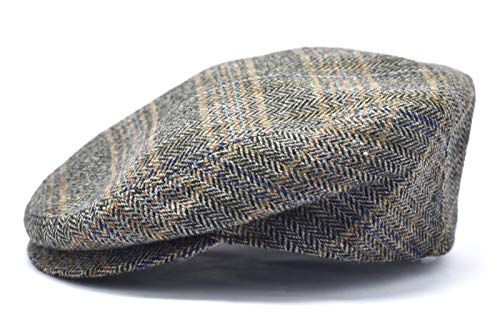 Bonnet d'hiver plat motif à prise de poisson beige 55 cm chaud pour adulte