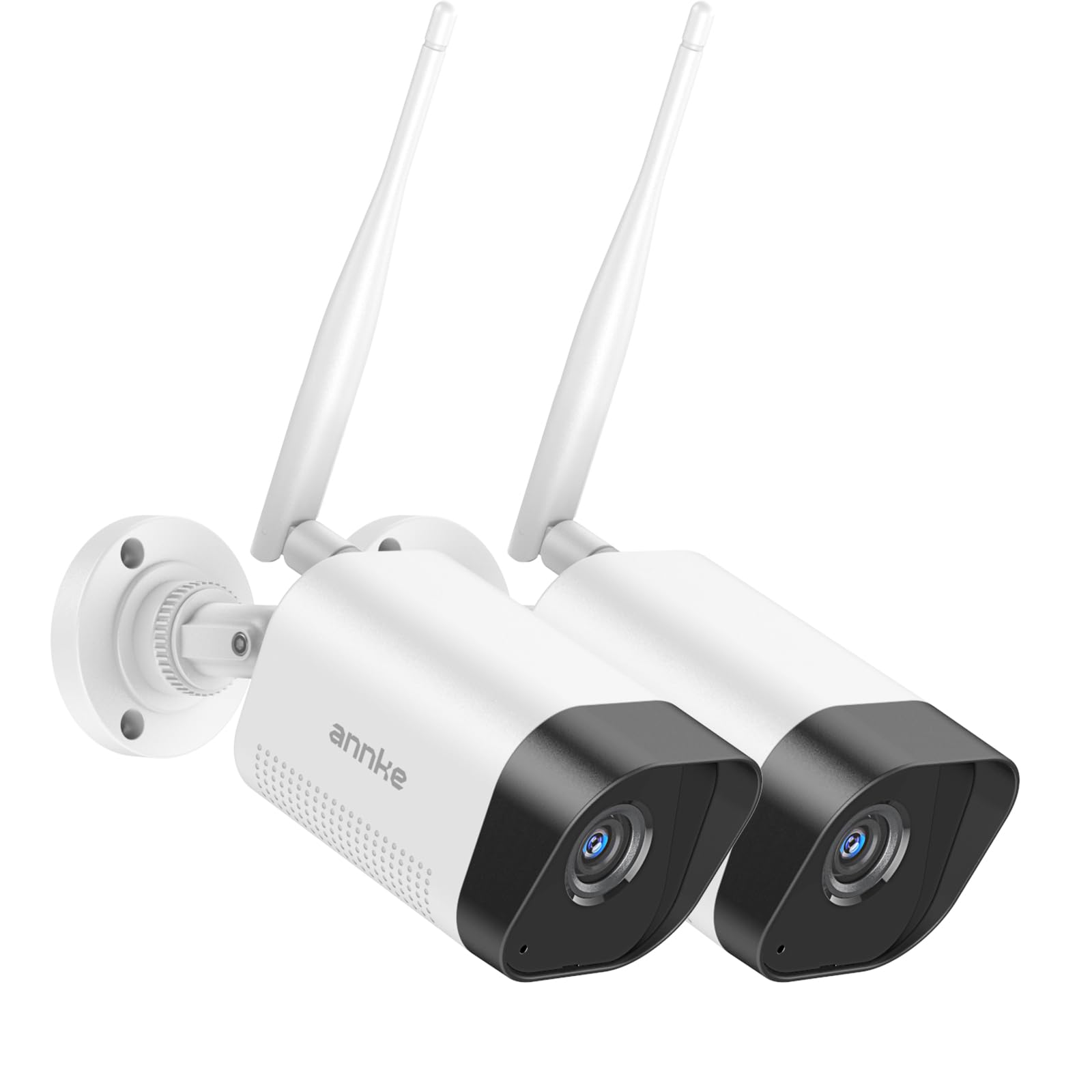 ANNKE Kamera do monitoringu 4K / 8 MP WLAN, do użytku na zewnątrz, kamera IP, bezprzewodowa kamera monitorująca z zasilaczem, kompresja wideo H.264+, kompatybilny zestaw 4/10/16CH WLAN kamera do