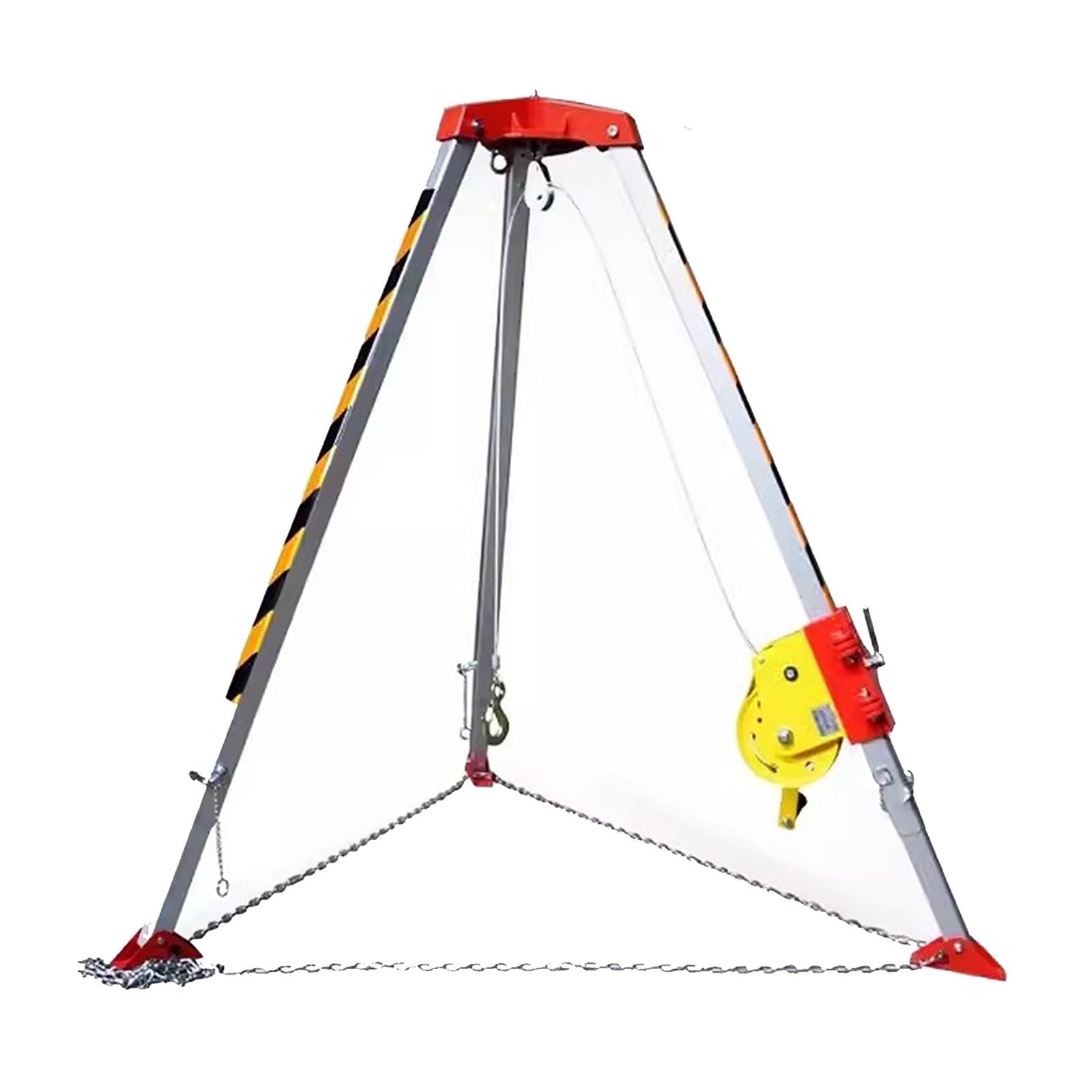 WXPGFEQ Aluminum Fall Protection Kit – 49m Retractable Winch Tripod for Confined Spaces, High Cliff Rescue System, Fall Arrest Safety Equipment for Tight Areas