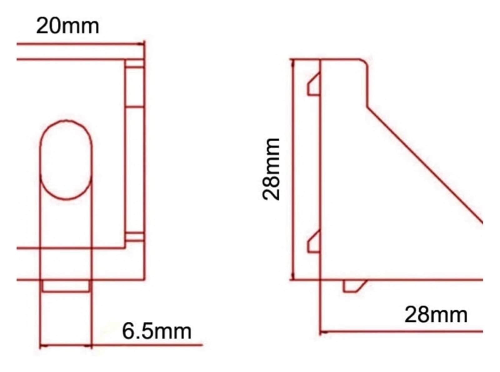 Narożnik aluminiowy 2020, łącznik profilu aluminiowego ,Narożniki do profili aluminiowych(Silver)