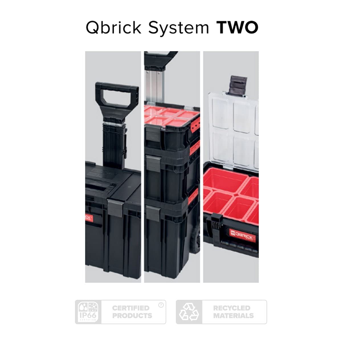 Qbrick System TWO Organizer Plus Flex Lot de 3 boîtes à outils robustes (3 organiseurs)