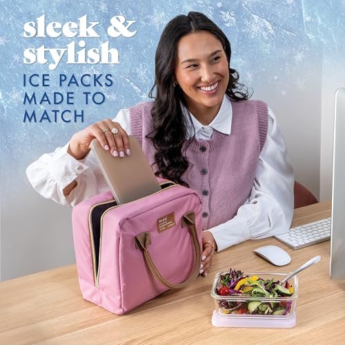 Image of Cool Coolers by Fit & Fresh 4 Pack XL Slim Ice Packs, Quick Freeze Space Saving Reusable Ice Packs for Lunch Boxes or Coolers