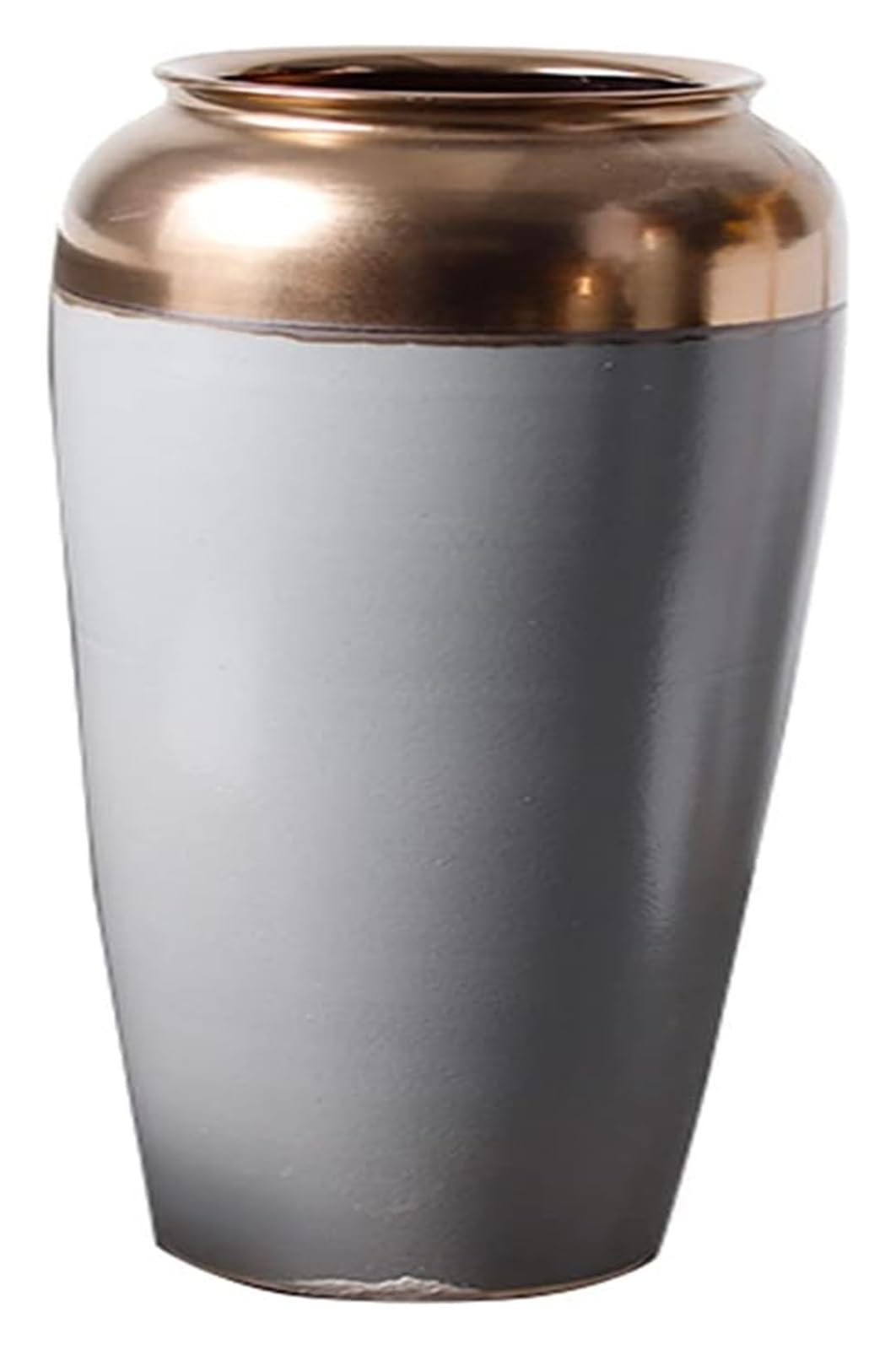 asdchZen Vase Large Floor Vase Ornament Modern Cylinder Ceramic Vase For Living Room Decor, Hotel Lobby Decor, Retro Pottery Jar -Guld-27 * 60Cm,Guld-27 * 60cm