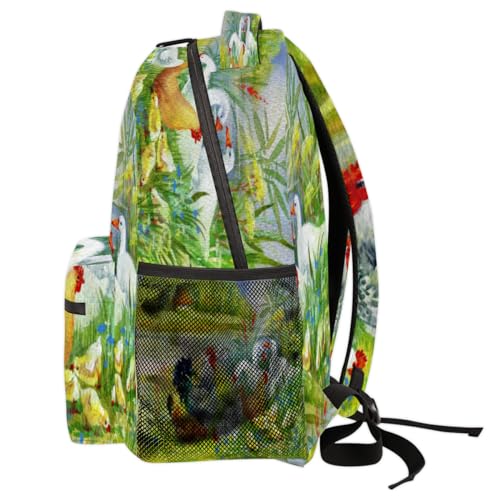 Sac à dos décontracté aquarelle grand modèle coloré et robuste